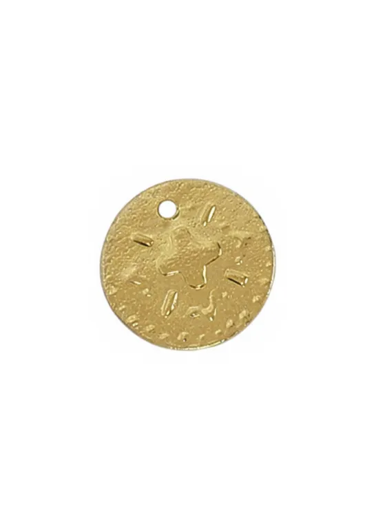 MEDALHA COM RELEVO FLOR