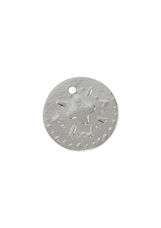 MEDALHA COM RELEVO FLOR
