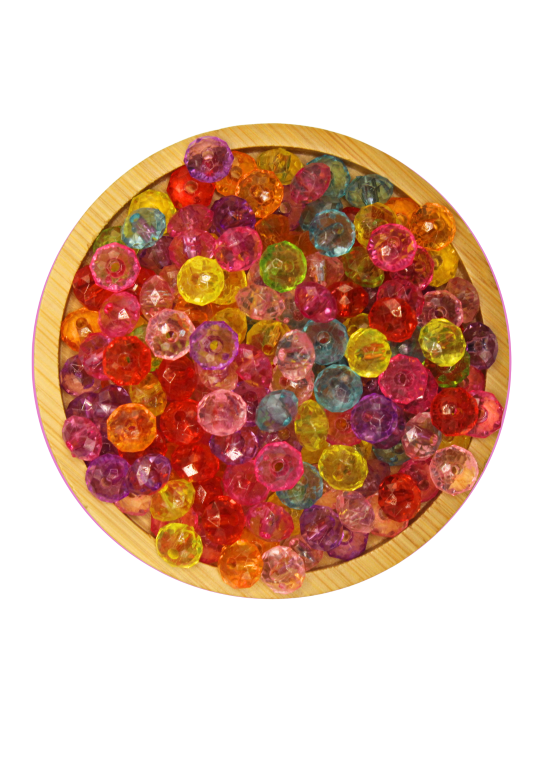 Miçanga COLORIDA TRANSLÚCIDA ACHATADA