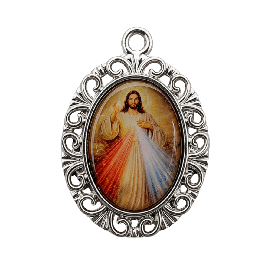 MEDALHA RESINADA DE JESUS MISERICORDIOSO