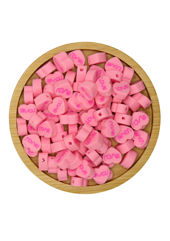 Miçanga EMBORRACHADA CORAÇÃO ROSA